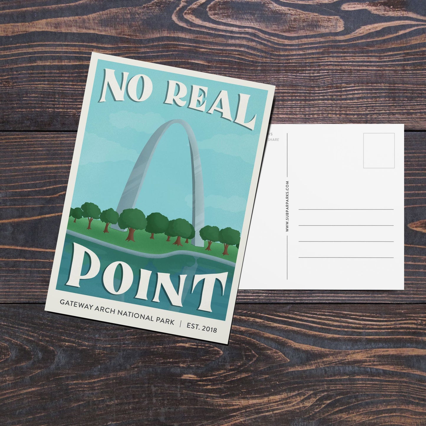 Subpar Parks Postcard (SINGLES) - Amber Share Design-Gateway Arch--