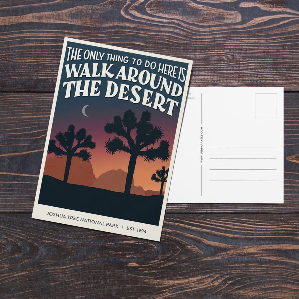 Subpar Parks Postcard (SINGLES) - Amber Share Design-Joshua Tree--