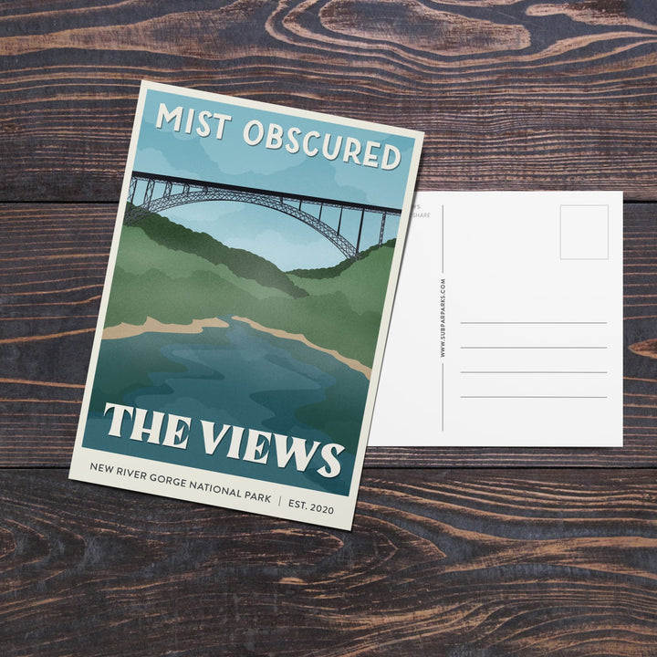 Subpar Parks™ Postcard (SINGLES) - Amber Share Design-New River Gorge (Preorder 3/8)--
