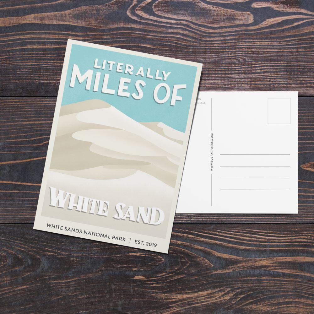 Subpar Parks Postcard (SINGLES) - Amber Share Design-White Sands--