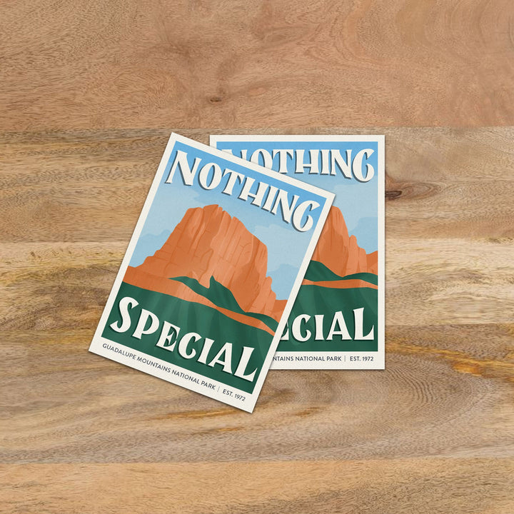 Subpar Parks Sticker (SINGLES) - Amber Share Design-Guadalupe Mountains--