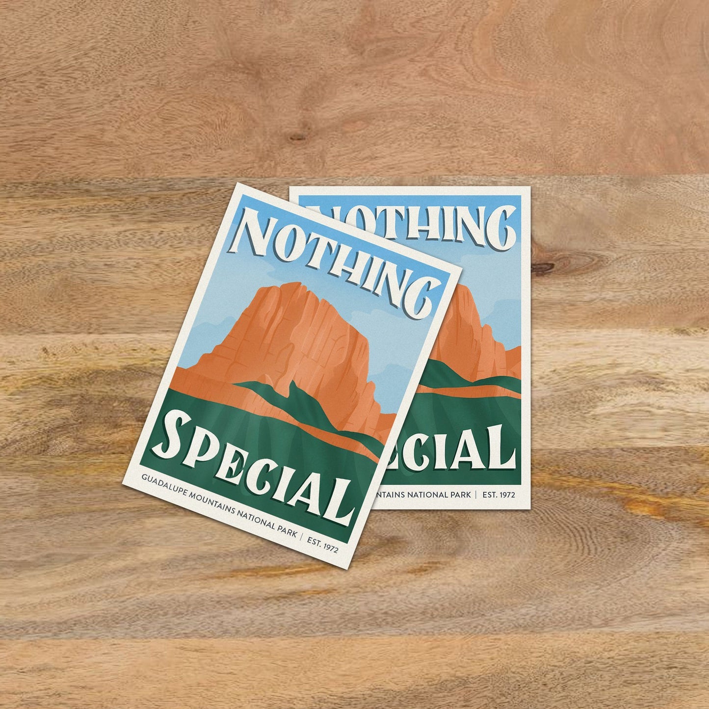 Subpar Parks Sticker (SINGLES) - Amber Share Design-Guadalupe Mountains--