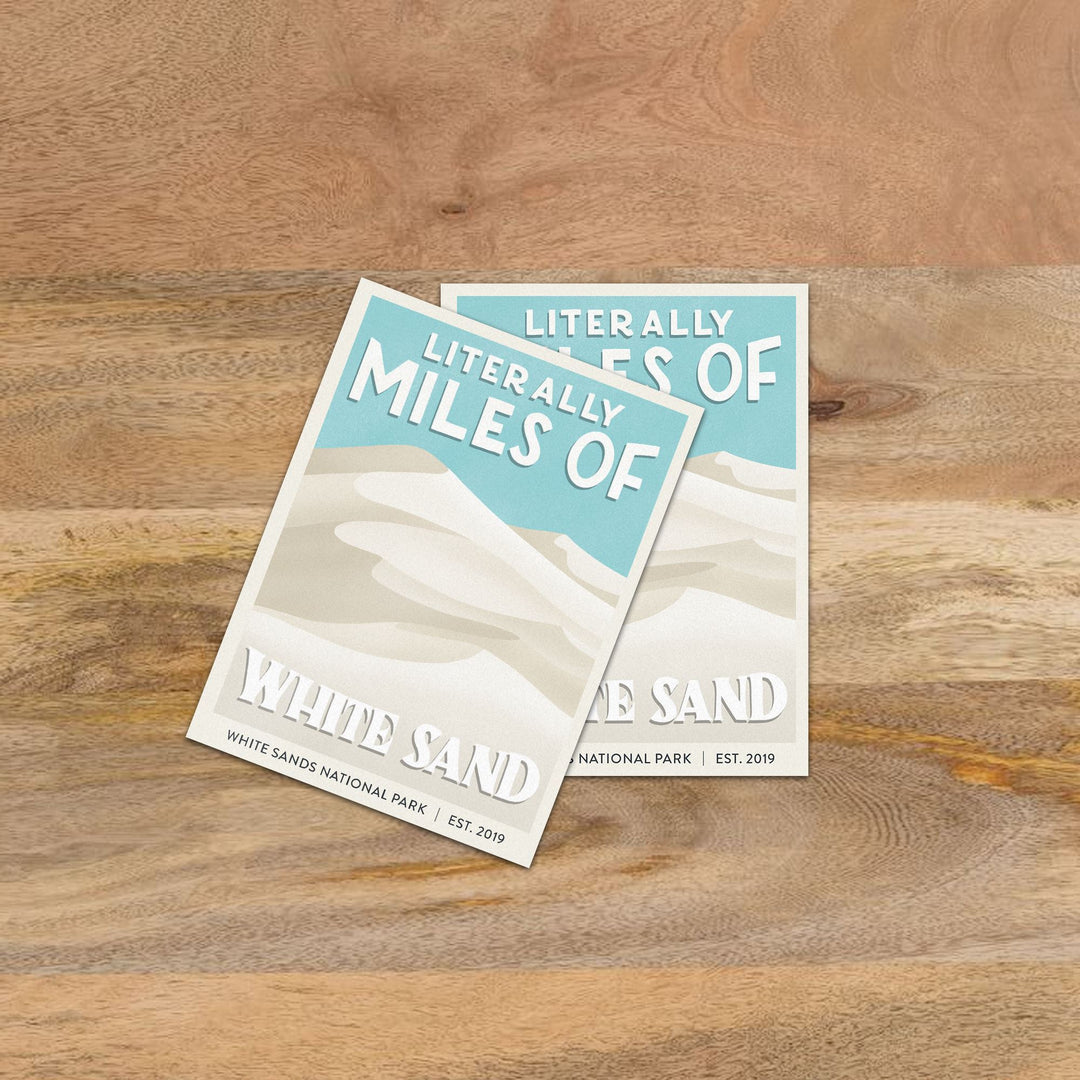 Subpar Parks Sticker (SINGLES) - Amber Share Design-White Sands--