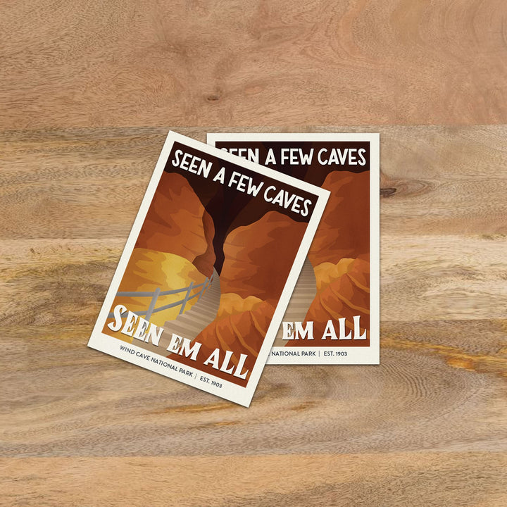Subpar Parks Sticker (SINGLES) - Amber Share Design-Wind Cave--