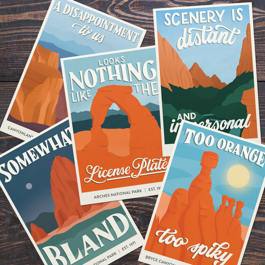 Subpar Parks US National Parks Postcard Packs - Amber Share Design-Utah (5 parks)--