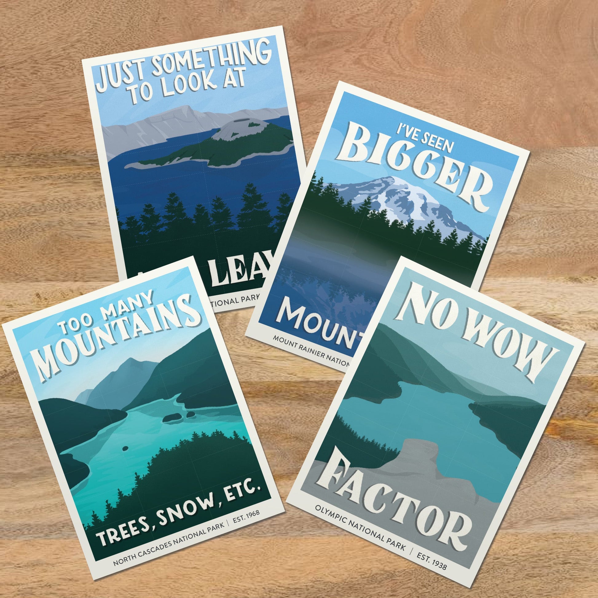 Subpar Parks US National Parks Sticker Packs (Ships April 29) - Amber Share Design-Pacific Northwest (4 parks)--