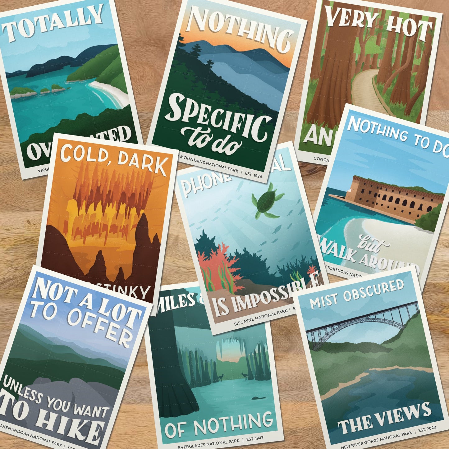 Subpar Parks US National Parks Sticker Packs (Ships April 29) - Amber Share Design-Southeast (9 parks)--