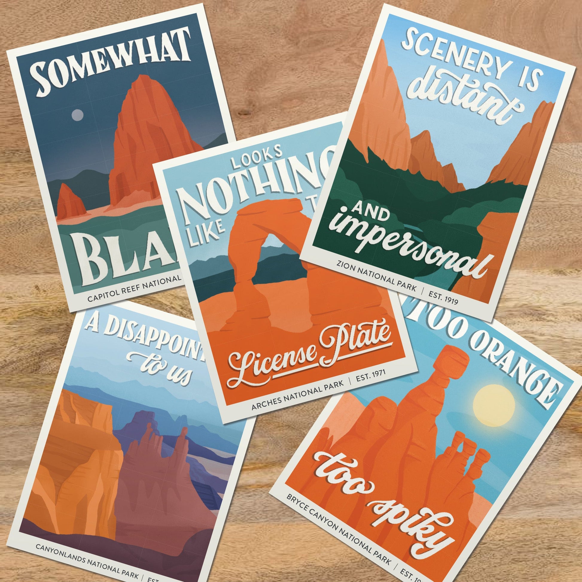 Subpar Parks US National Parks Sticker Packs (Ships April 29) - Amber Share Design-Utah (5 parks)--